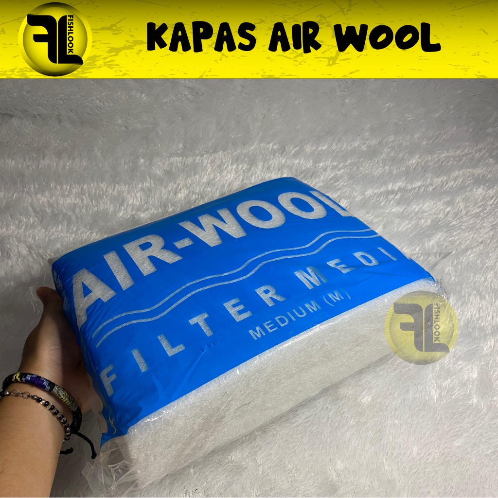 Kapas Filter Aquarium Akuarium 3 Lapis Busa Penyaring Kotoran Air Wool Medium