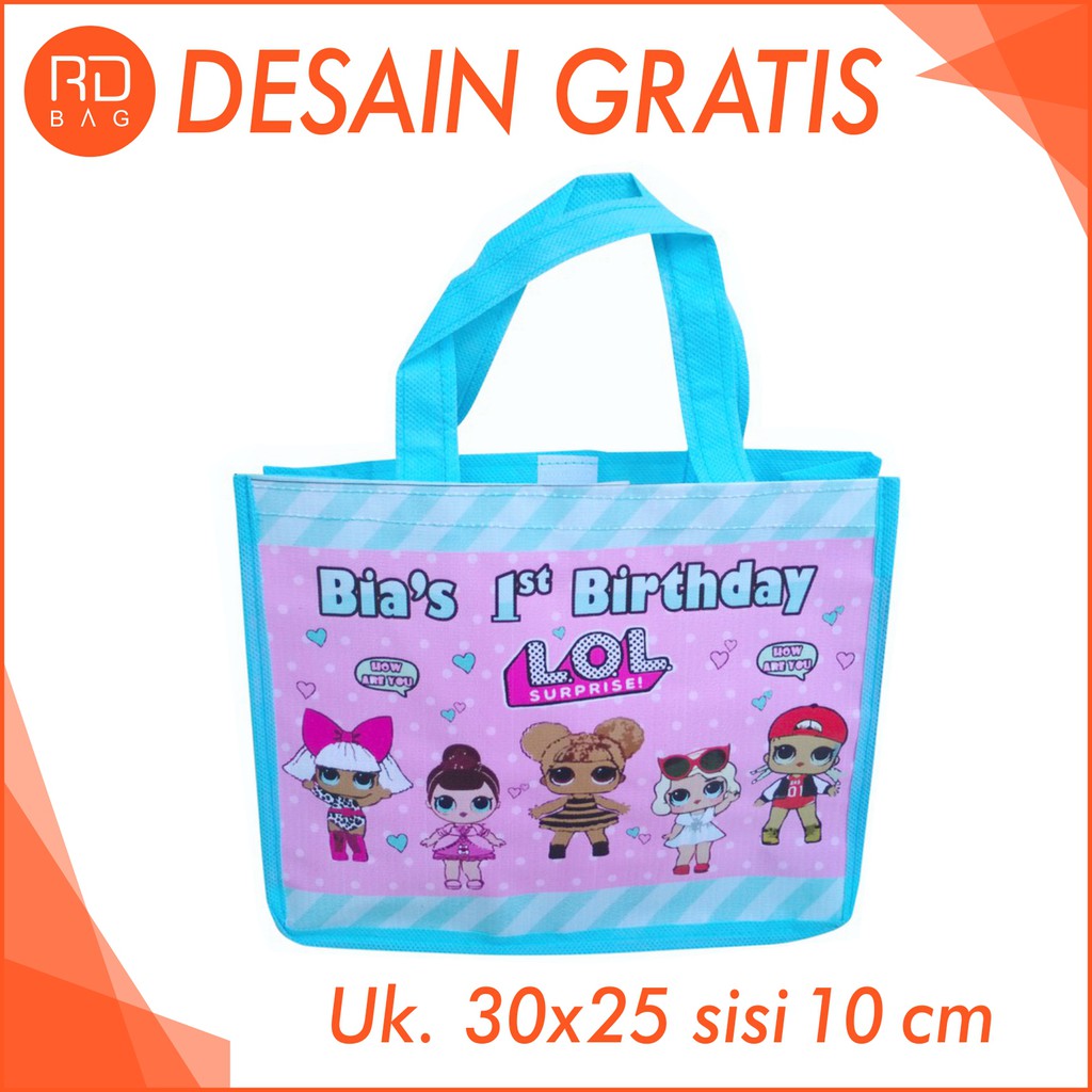 Tas Ultah LOL / Tas Ultah Custom / Goodie Bag Custom / Tas Souvenir Ultah LOL / Goodie Bag Murah-4