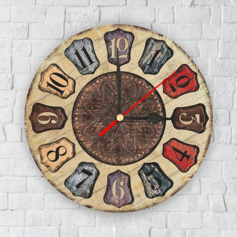 Jam Dinding Shabby Chic / Wall Clock dengan Design unik-JS04