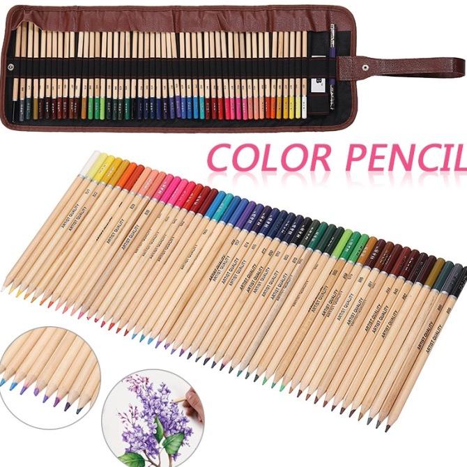 

52PCS ARTIST WATERCOLOR PENCILS SET SKETCHING PAINTING DRAWING COLORED YHJTY54654
