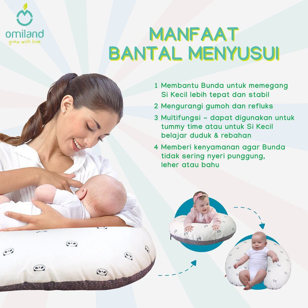 Bantal Menyusui Panda Dan Alpaca Series Omiland OWB1141 dan Chevron Series ORB4209 Bantal Menyusui Omiland