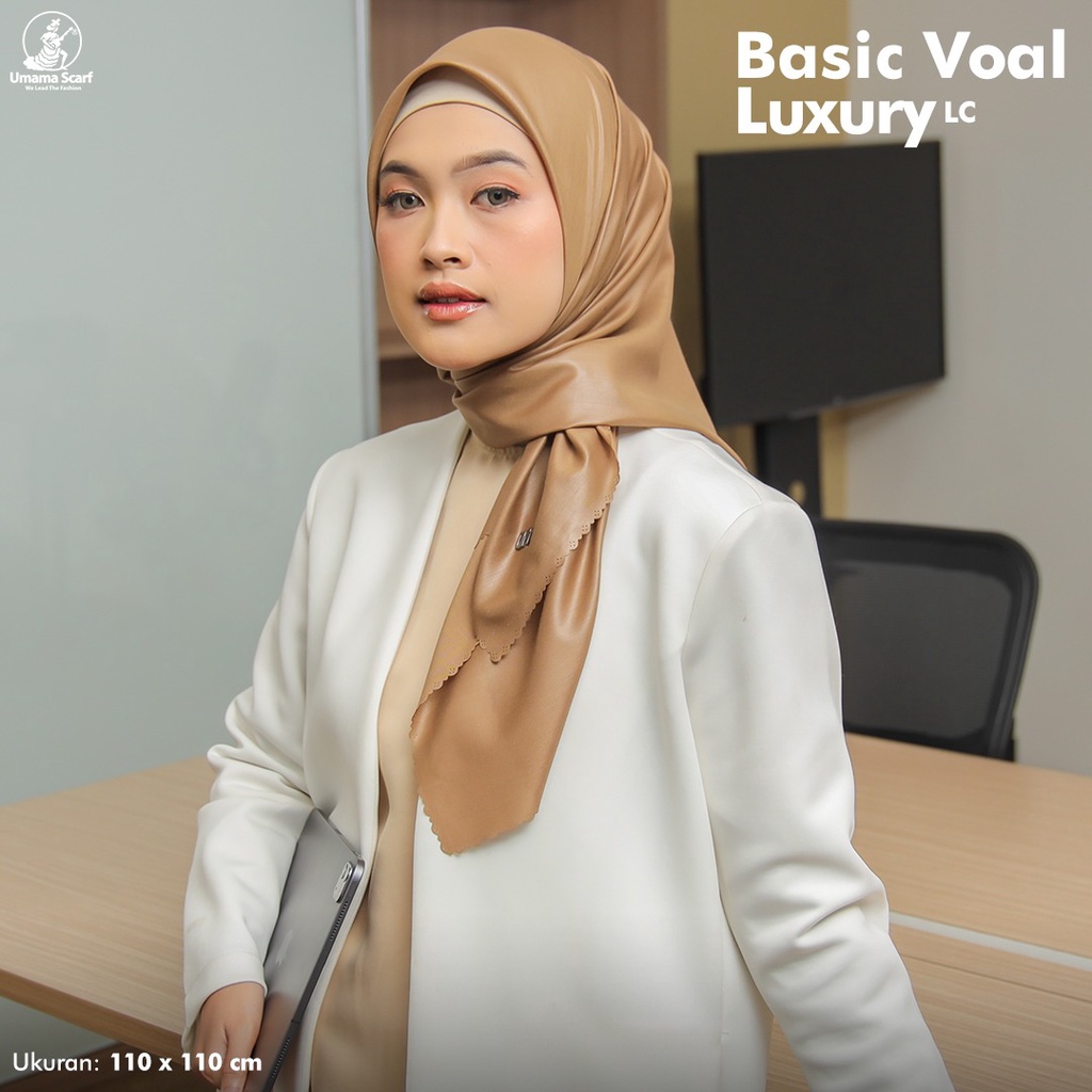 Kerudung Segiempat Basic Voal Luxury Lasercut By Umama Hijab Segi Empat Lasercut Jilbab Voal Nayla Hija'b