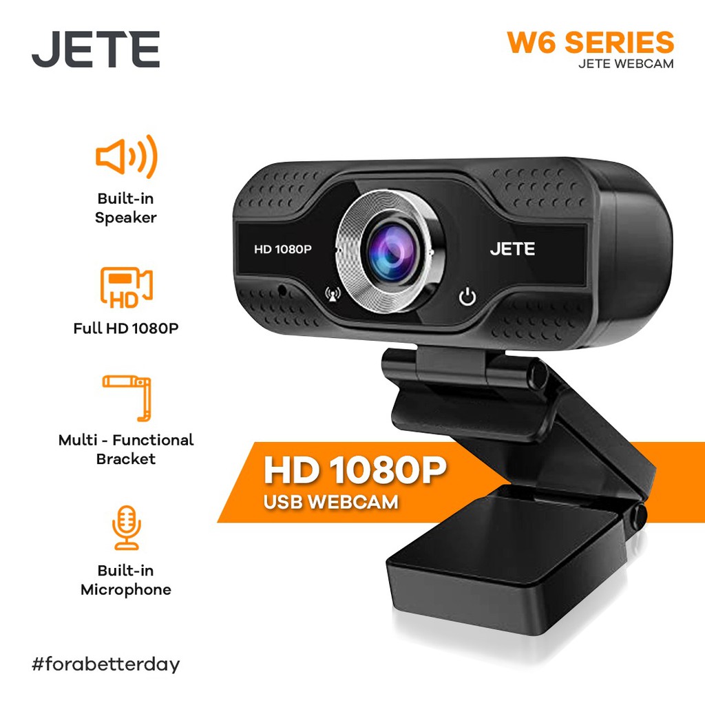 Webcam 1080p Full HD JETE W6 - Garansi Resmi 1 Tahun