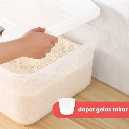 ☛ Inaso Tempat Beras Tempat penyimpanan Bahan Makanan Wadah Penyimpanan Serbaguna HSB130 ♠