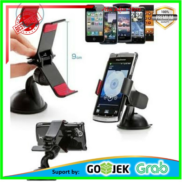 Cuci Gudang Car Phone Holder 360 Derajat Model Jepit Smartphone HP