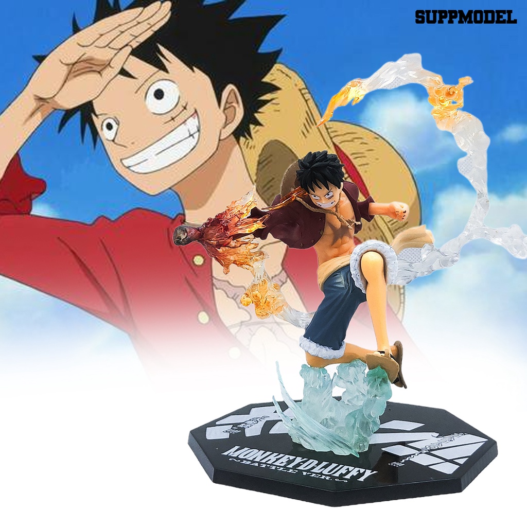 Action Figure Model Luffy One Piece Fire Fist Bahan PVC Untuk Hadiah Ulang Tahun