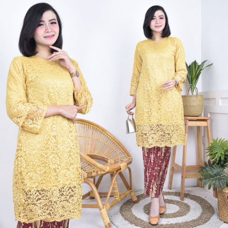 Kebaya Brukat Muslimah / Set Kebaya Brukat Tunik