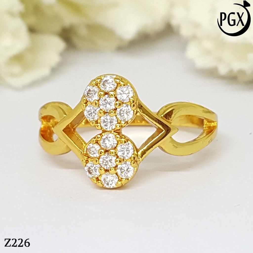 PGX Cincin Xuping Wanita Lapis Emas Aksesoris Perhiasan Fashion Premium - Z226