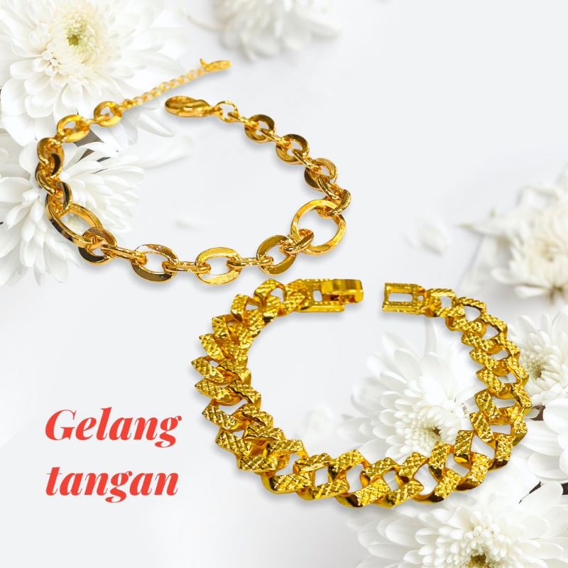 gelang tangan wanita //gelang lapis emas//perhiasan