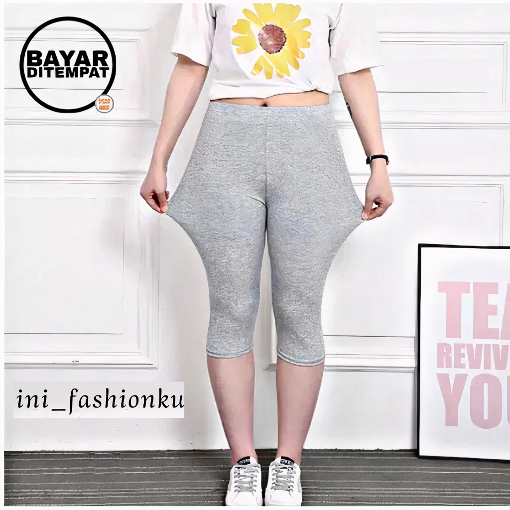 ( BISA COD ) Legging Pendek Soft Rayon 3/4 Premium Leging Kaos Pendek Lejing Kaos Standar Jumbo MURAH BISA GROSIR