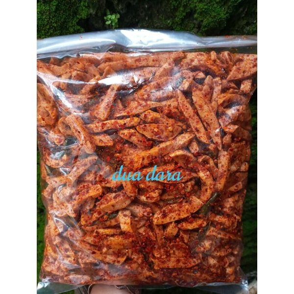 1kg Basreng baso goreng pedas daun jeruk seblak basreng pedas gurih daun jeruk-1