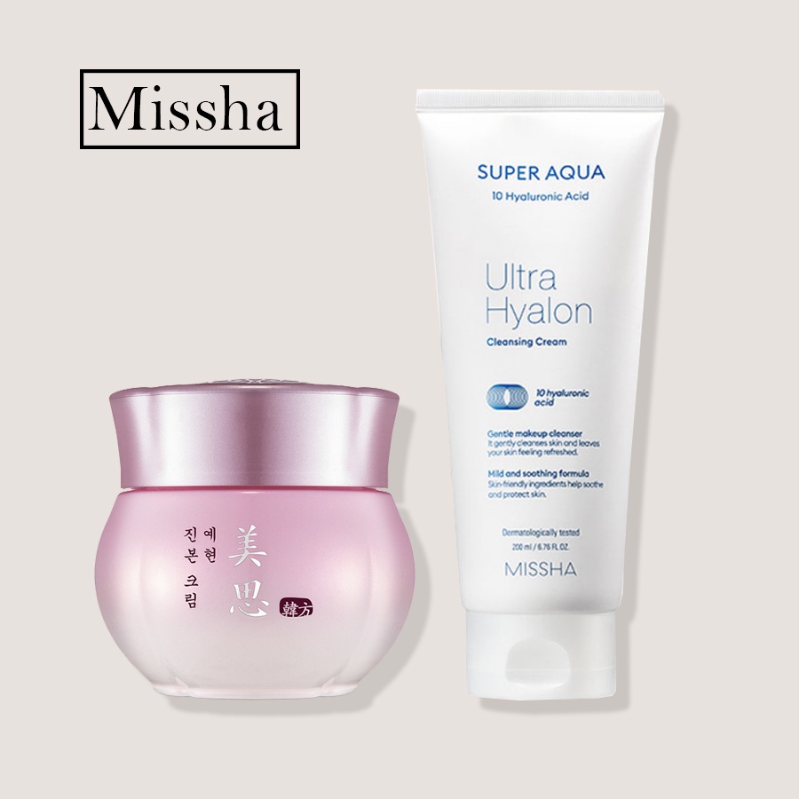 (BPOM) MISSHA Misa Yei Hyun Cream 50ml / MISSHA Super Aqua Ultra Hyalron Cleansing Cream 200ml