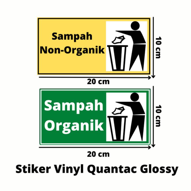 Jual Paket Stiker Tempat Sampah Sticker Sign Recycle Bin Tanda Tempah