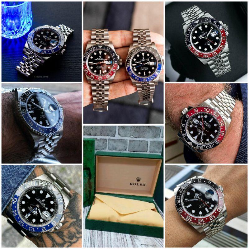 Rolex Pepsi & Batman GMT Master II Automatic, Include Box Original / jam tangan Rolex