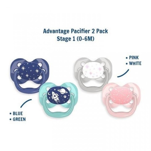 Dr Brown's Advantage Soother Pacifier 2pack (Empeng bayi)