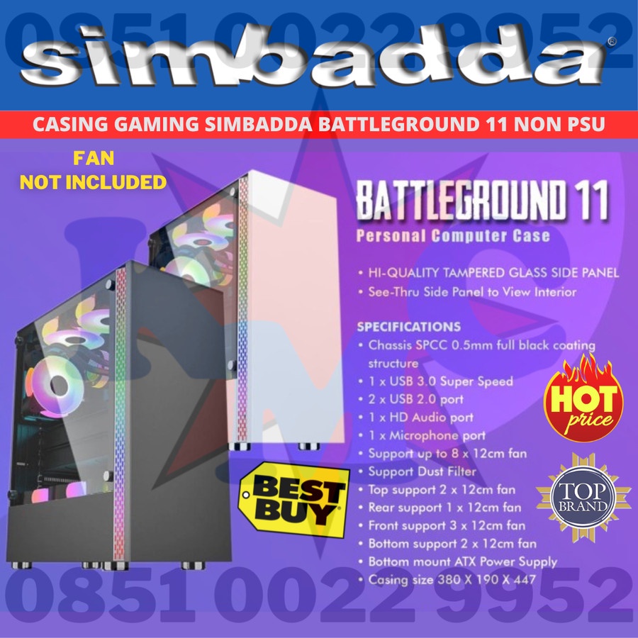 CASING GAMING SIMBADDA BATTLEGROUND 11 - CASE GAMING SIMBADDA