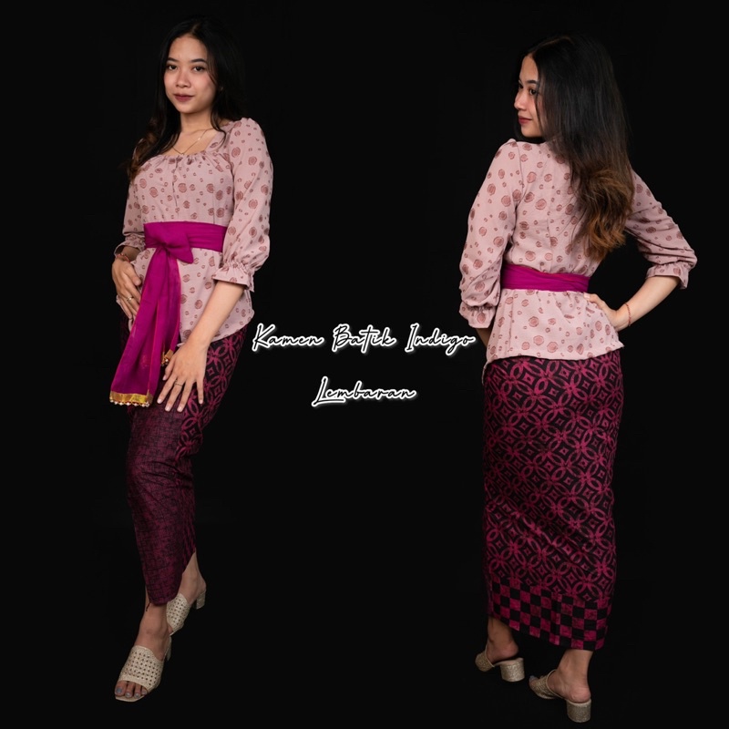 Kamen Batik Indigo Lembaran/Kain Batik Indigo/Kain Saja