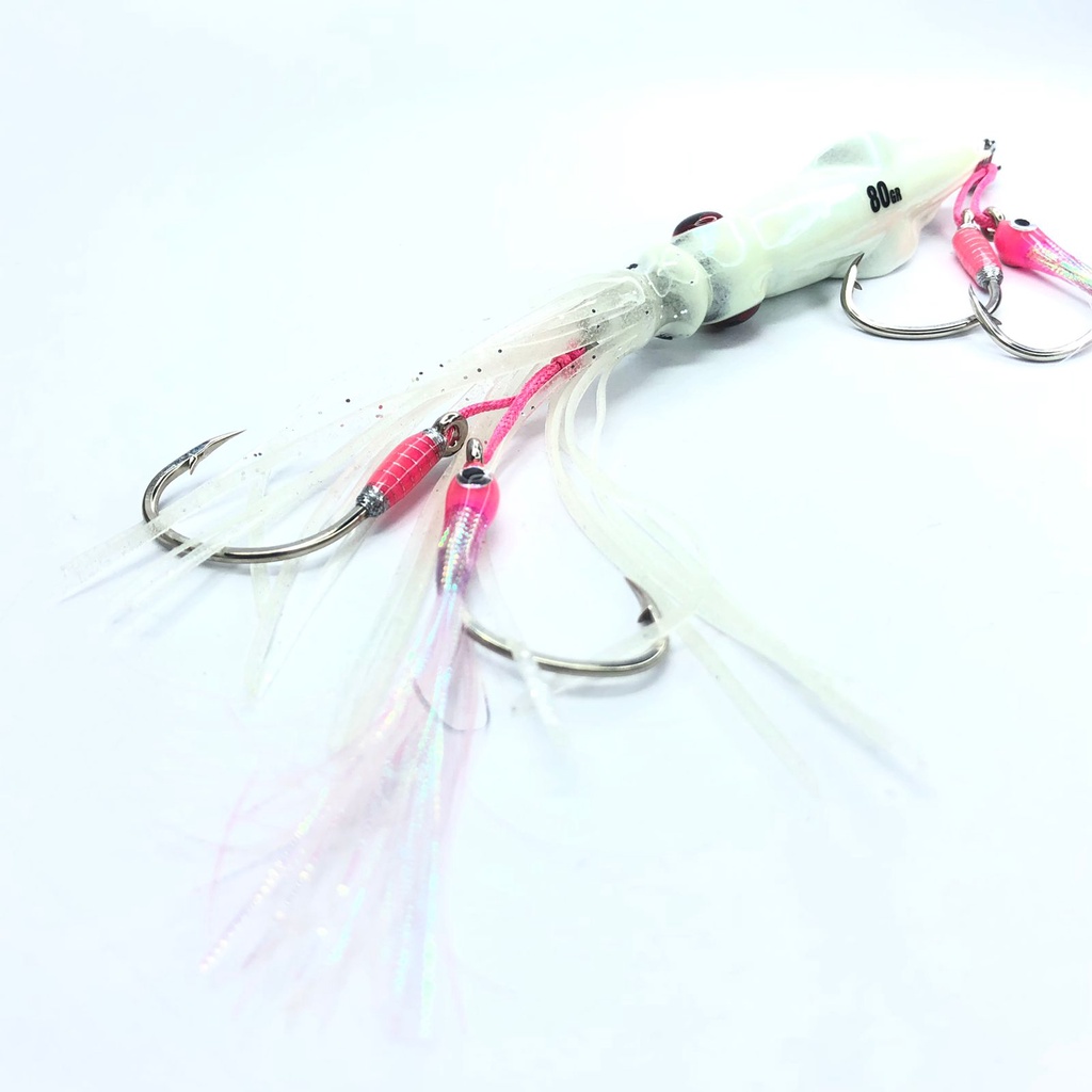 Metal Jig Cumi 80gr Full GID + 2 Assist Double Hook GID 1/0