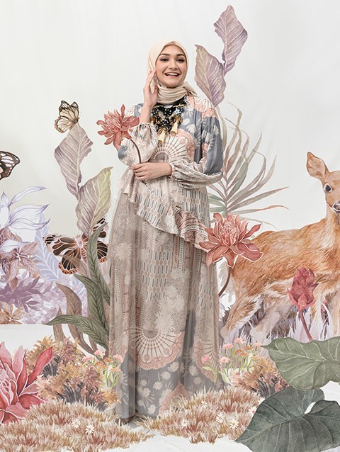 Melody Dress in Powder Blue - Wearing Klamby