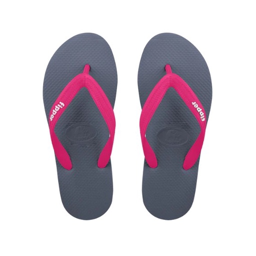 Sandal Fipper Slick Grey Red Ruby Original