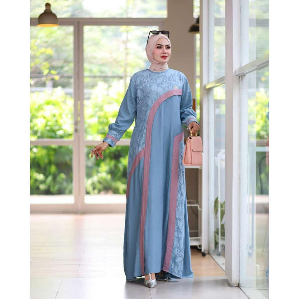 Yumna Dress| Dress Brukat Katun Premium by BF Label @bf_label dress murah