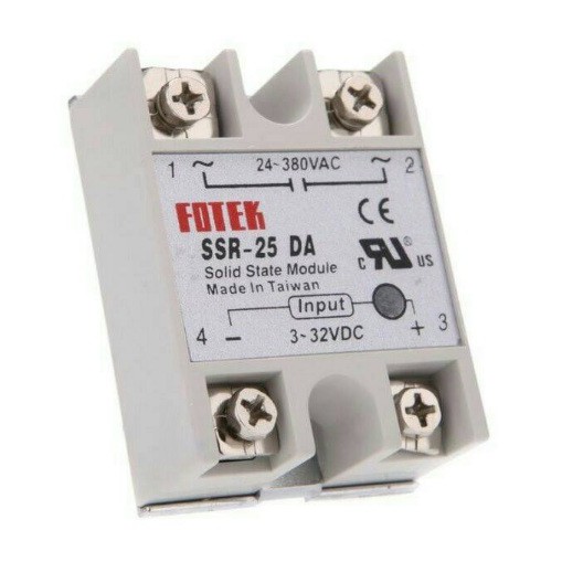 SOLID STATE RELAY SSR-25DA 25A/250V 3-32VDC/24-380VAC