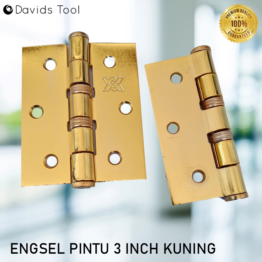 Engsel Pintu Jendela Putih Mirip Stainless 3 Inch