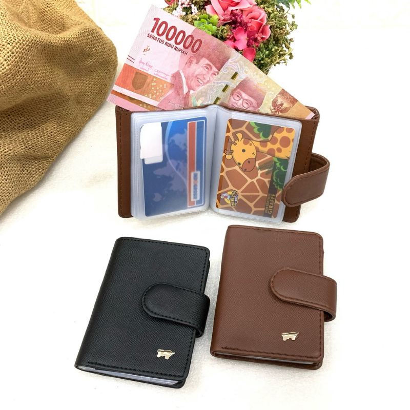 DOMPET KARTU PRIA MURAH / DOMPET KARTU KULIT / DOMPET KARTU BRAUN BUFFLE / DOMPET KARTU PRIA DAN WANITA