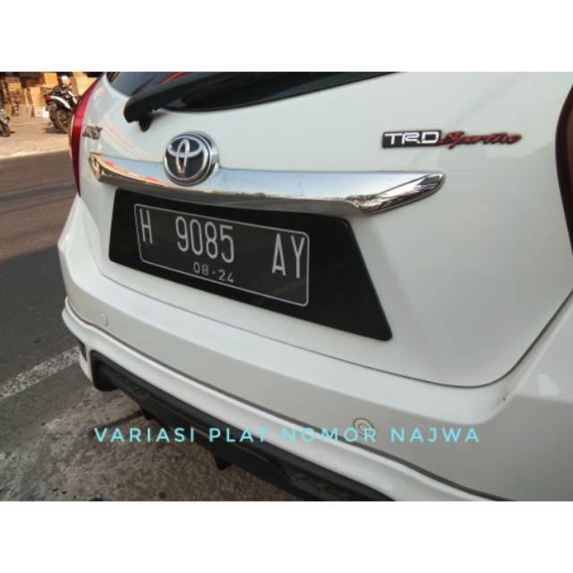 Plat nomor mobil akrilik cembung full body tanpa LED