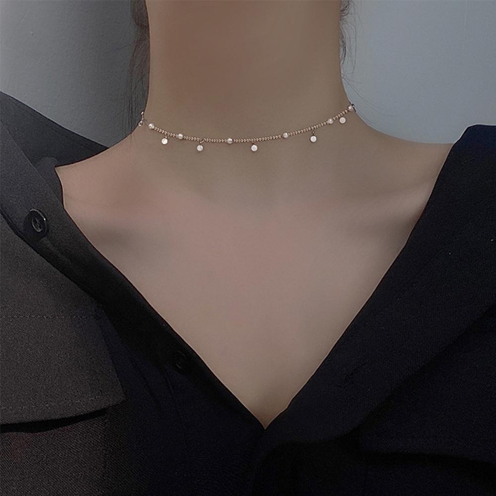 Mxbeauty AAA Zirkon Kalung Trendi Perhiasan Liontin Elegan Berlian Shiny Choker