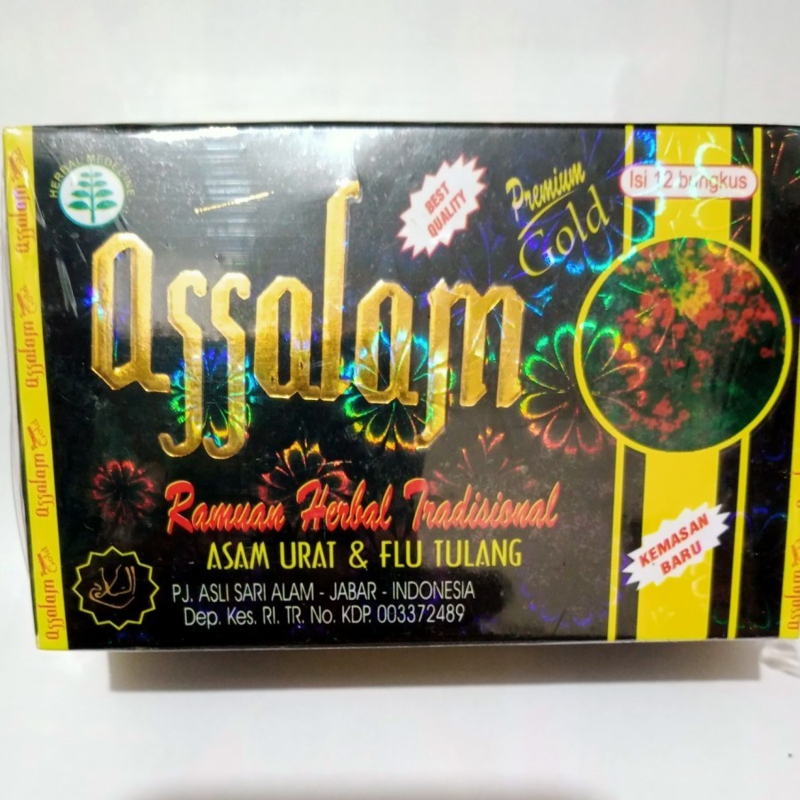Assalam Gold Premium Obat Herbal Asam Urat Dan Flu Tulang   Hajar Jahara Store