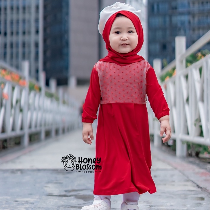 HONEYBLOSSOM gamis bayi cantik / gamis bayi perempuan 6 12 bulan alesha series