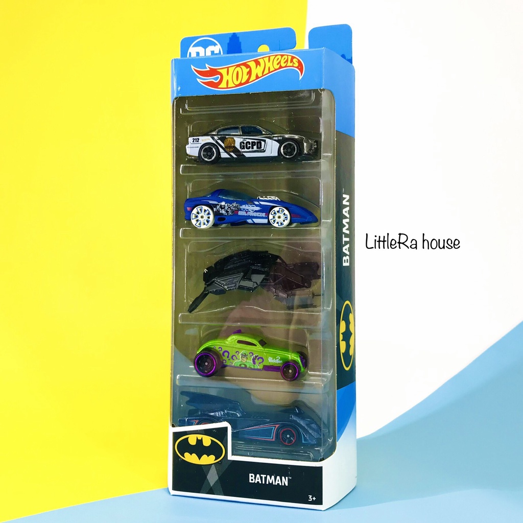 Hot Wheels Batman Isi 5 Pcs Mobil 100% Original Mattel