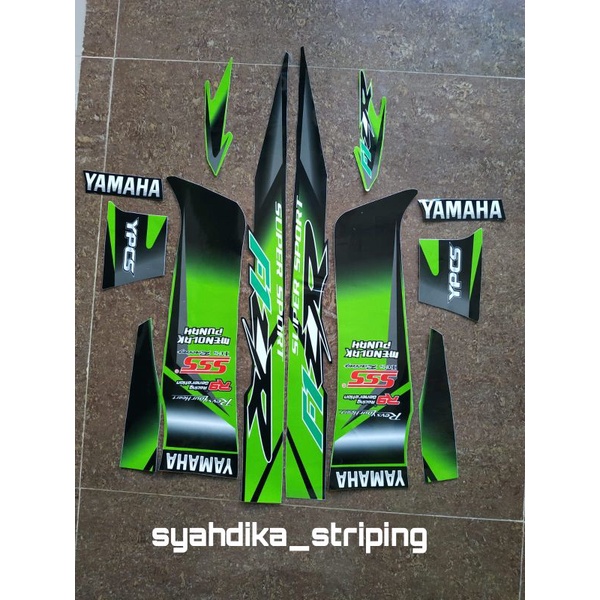 STIKER STICKER STRIPING LIS BODY YAMAHA FIZ R F1ZR FIZR VARIASI HIJAU | STRIPING FIZ R VARIASI SPECI