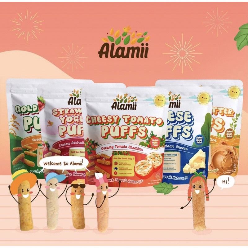 ALAMII PUFF HEALTHY SNACK ANAK 25GR anak promina snack bayi alamii puffs CEMILAN BISKUIT MPASI BAYI alami puff