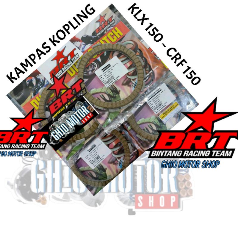 Kampas kopling BRT CRF 150 /KLX 150/ TIGER /SATRIA F 150 JUPE MX/ R15/R25/ MT 25 DISK CLUTH SUPER BRT