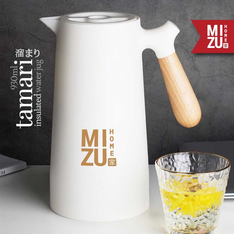 MIZU TAMARI 930ml Insulated Water Jug Teko Termos Kaca Air/Kopi/Teh Panas/Dingin Thermos Glass Jug-4