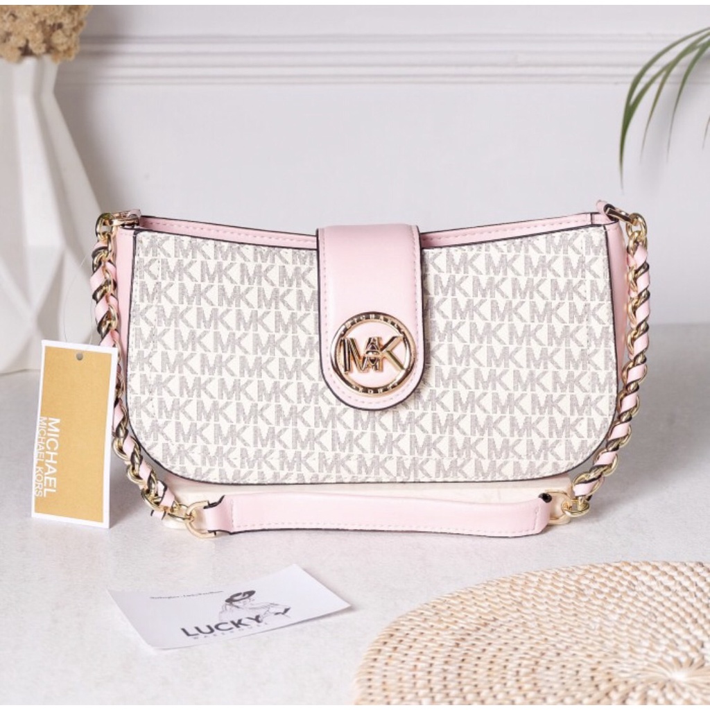 Michael Kors Small Carmen Underarm Handbag In Pink - ORIGINAL 100%