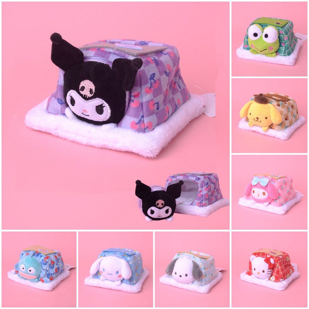 Sanrio Cartoon Warm Nest Plush Toy Cute Kuromi Melody Wearable Doll Kids Gift