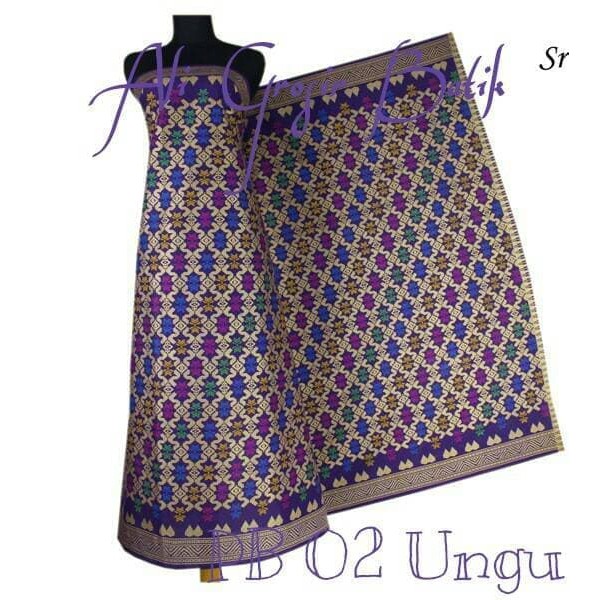Kain Batik Pekalongan Primisima Prada Bali 02 Ungu Unggul Jaya / Batik Bali