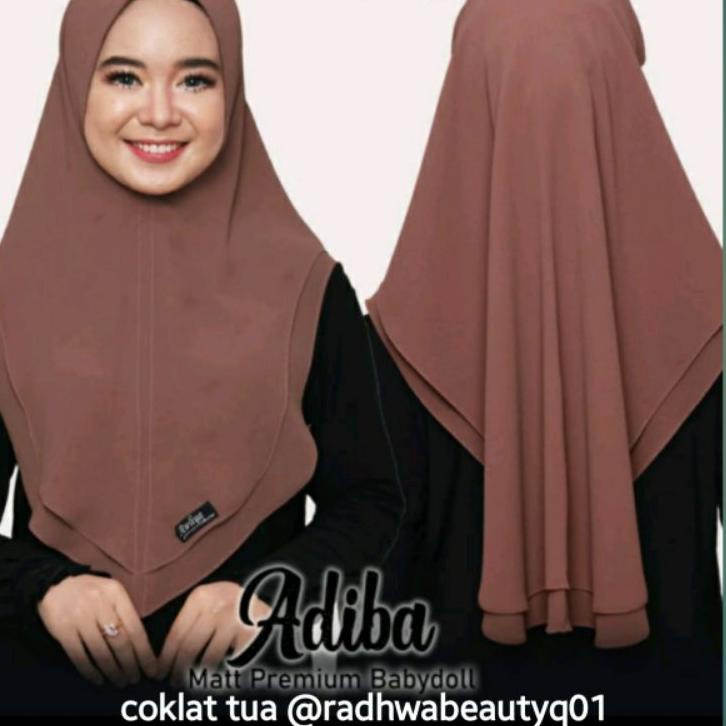 KHIMAR ADIBA ORI AWLIYA COLLECTION AWLIYA HIJAB  TERLARIS Ceruty Babydoll  2 layer .