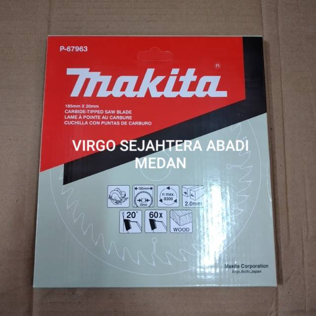 MAKITA 7x60T CS BLADE MATA PISAU POTONG GERGAJI BULAT CIRCULAR SAW BLADE TCT 7" X 60T ORIGINAL ASLI