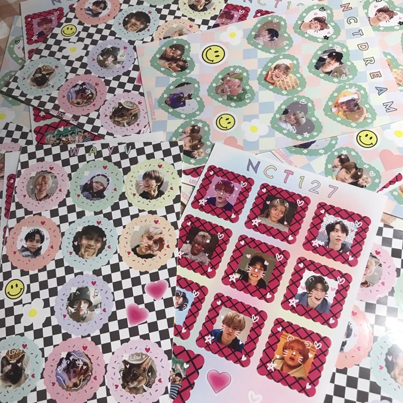 

[URRICEGURLS] NCT 127 DREAM WAYV CUTE STICKER FRAME FOR DECO