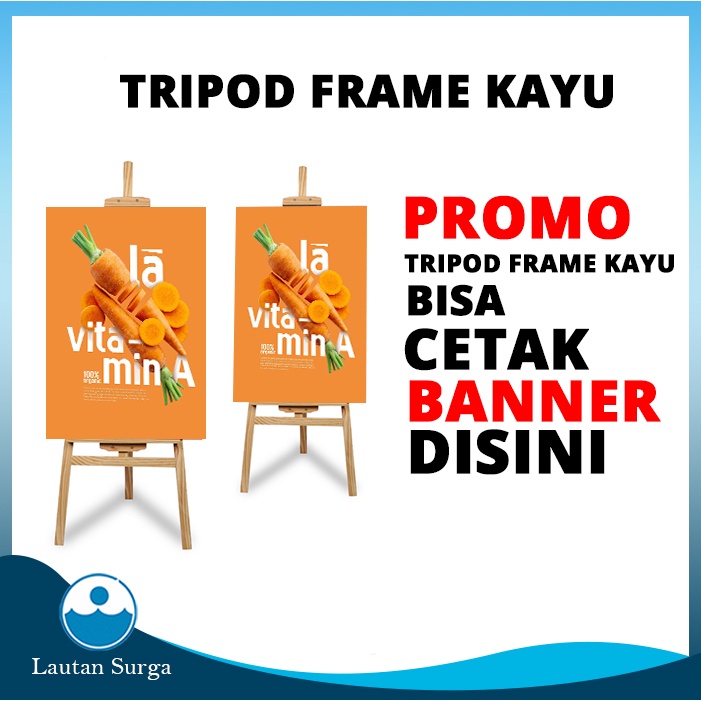 

Stand Tripod Frame / Wooden Easel Tripod Kayu Stand Lukis, Bingkai Foto