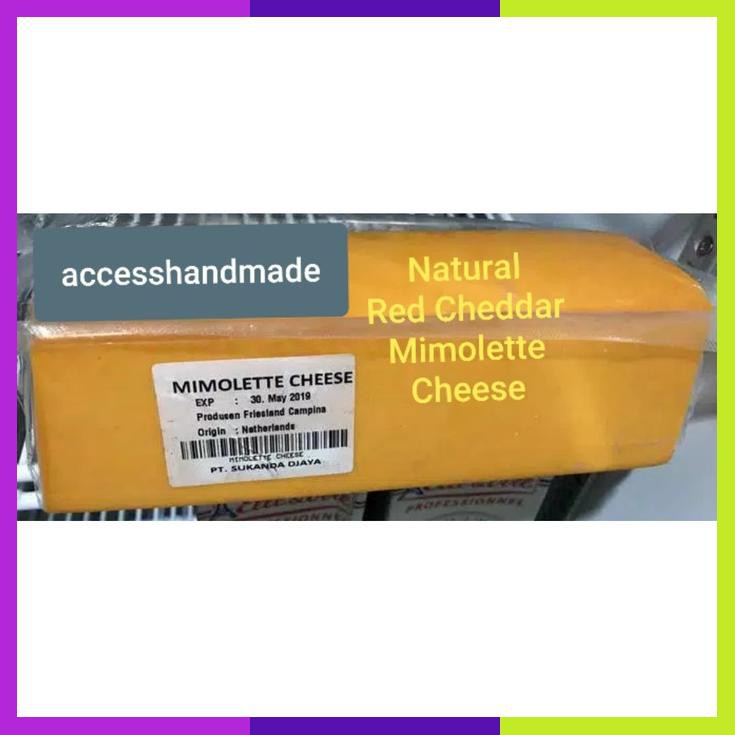 

De Jong Mimolette Red Cheddar Cheese Keju Natural 250Gr 500Gr 1Kg Mimo