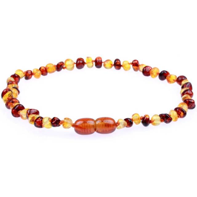 raw honey amber teething necklace