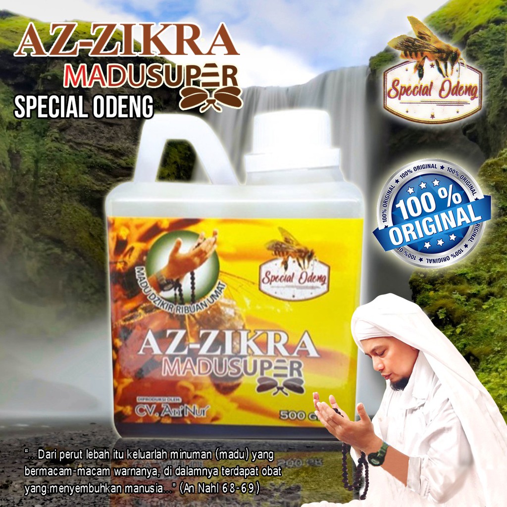 

Madu Murni Super Manis / Adz DZikra Az-Zikra AzZikra/ Az Zikra special Odeng 500gr Asli dan Original