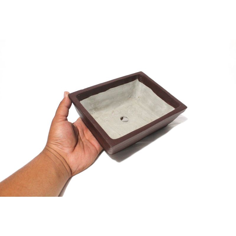 Pot Bonsai Mame Bahan Semen Bentuk Persegi Murah Bonsai Tanaman Pot Bonsai