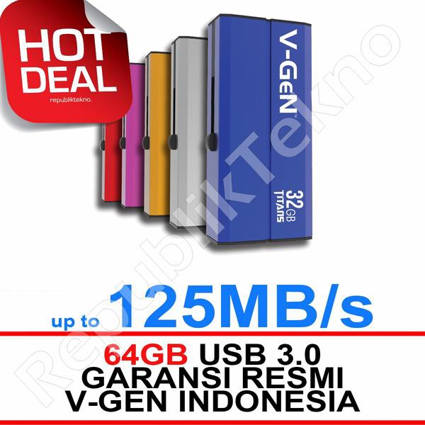 Flashdisk V-Gen Titans 64gb Vgen 64 Gb Usb 3.0 Titan