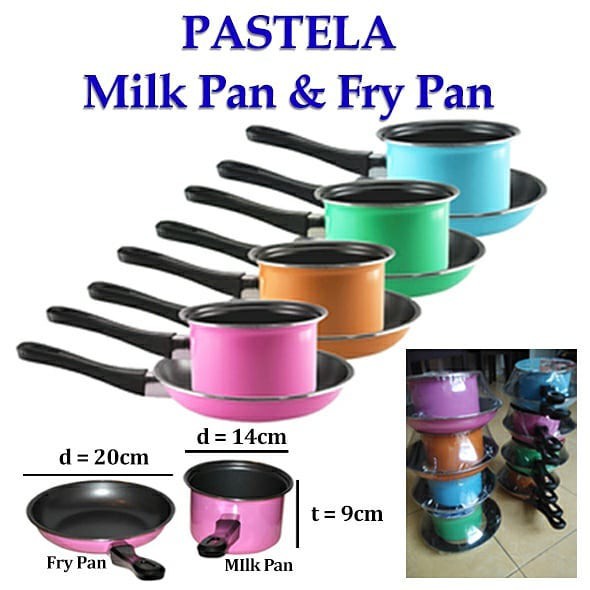 Maspion PASTELA Set (Milk Pan + Fry Pan)